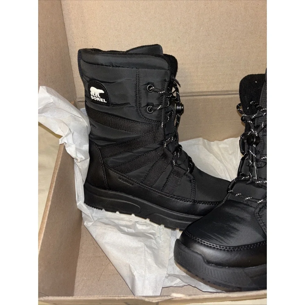 New $140 Sorel Women's 7 Black Whitney III Waterproof Boots